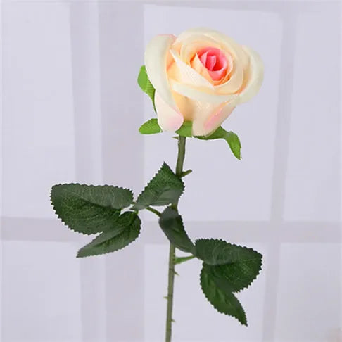 Yellow Real Touch Rose Artificial silk flowers Flowers Decorative Flowers Home or Christmas Party Decoration Wedding Decor