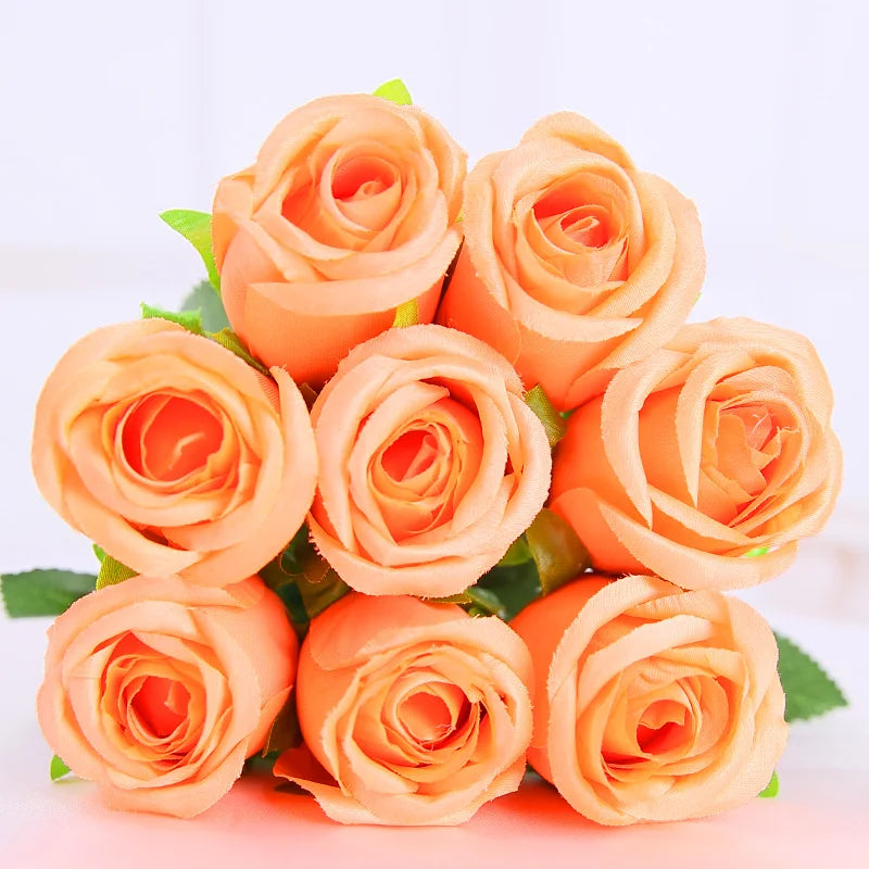 Yellow Real Touch Rose Artificial silk flowers Flowers Decorative Flowers Home or Christmas Party Decoration Wedding Decor