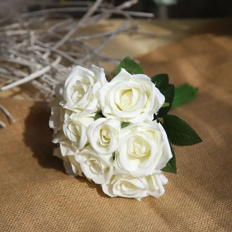 Ramo Nupcial de Rosas de Seda — 16 Colores, Boda y Damas de Honor