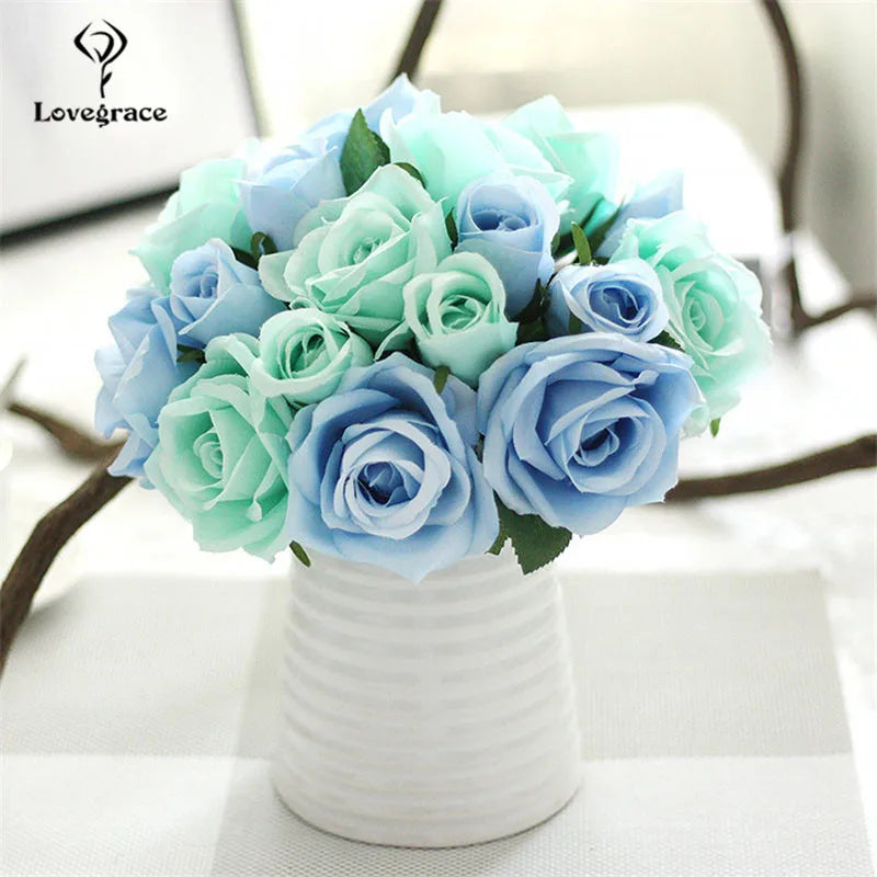 Ramo Nupcial de Rosas de Seda — 16 Colores, Boda y Damas de Honor