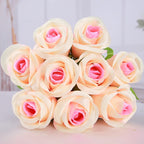 Yellow Real Touch Rose Artificial silk flowers Flowers Decorative Flowers Home or Christmas Party Decoration Wedding Decor