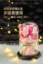Forever Preserved Real Rose in Glass Dome Women Valentines Day Gifts Eternal Flower for Mother's Day Anniversary Birthday