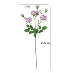 Rosa Austin de Seda Tallo Largo — Ecológica, 5 Colores, Bodas y San Valentín
