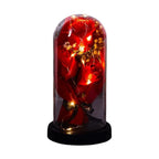 Romantic Eternal Rose Light Luminous Transparent Dome LED Eternal Flower Realistic Decorative Artificial Rose Light