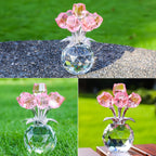 Colourful Rose Bouquet - For Anniversary, Mother's Day, Valentine's Day Crystal Rose Bouquet - Eternal Rose Decorative Gift