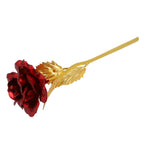 24K Eternal Rose Artificial Flowers Foil Plated Gold Rose Wedding Valentine's Day Decoration Mother's Day Gifts Fake Flower