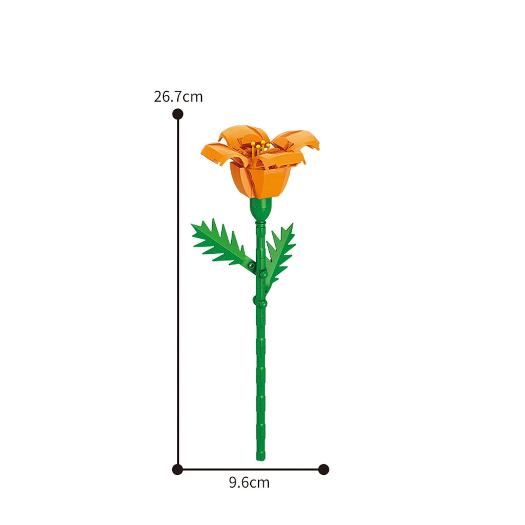 Eternal Block Flower Assembly Bouquet Desktop Decoration Block Flower Children's Puzzle Assembly Toy Bouquet