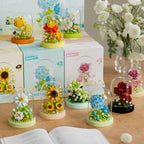Eternal Bouquet Flower Assembly Blocks Children's Toy Mini Brick Particle Girl Series Rose Bundle Valentine's Day Birthday Gift