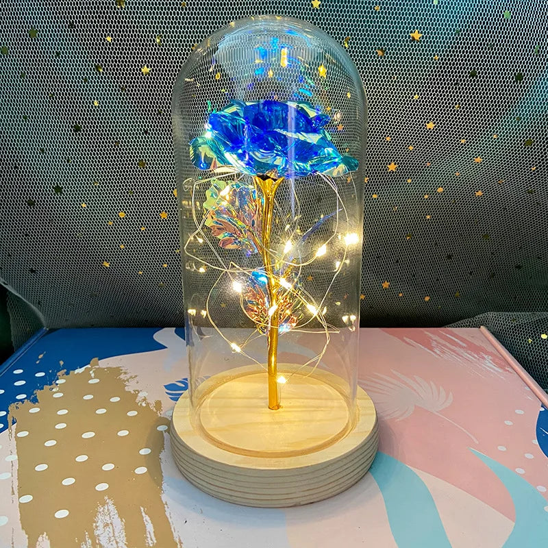Rose Light Beautiful Realistic Looking Night Light Rose Eternal Flower Party Supplies LED Simulation Rose Flower Valentine's Day