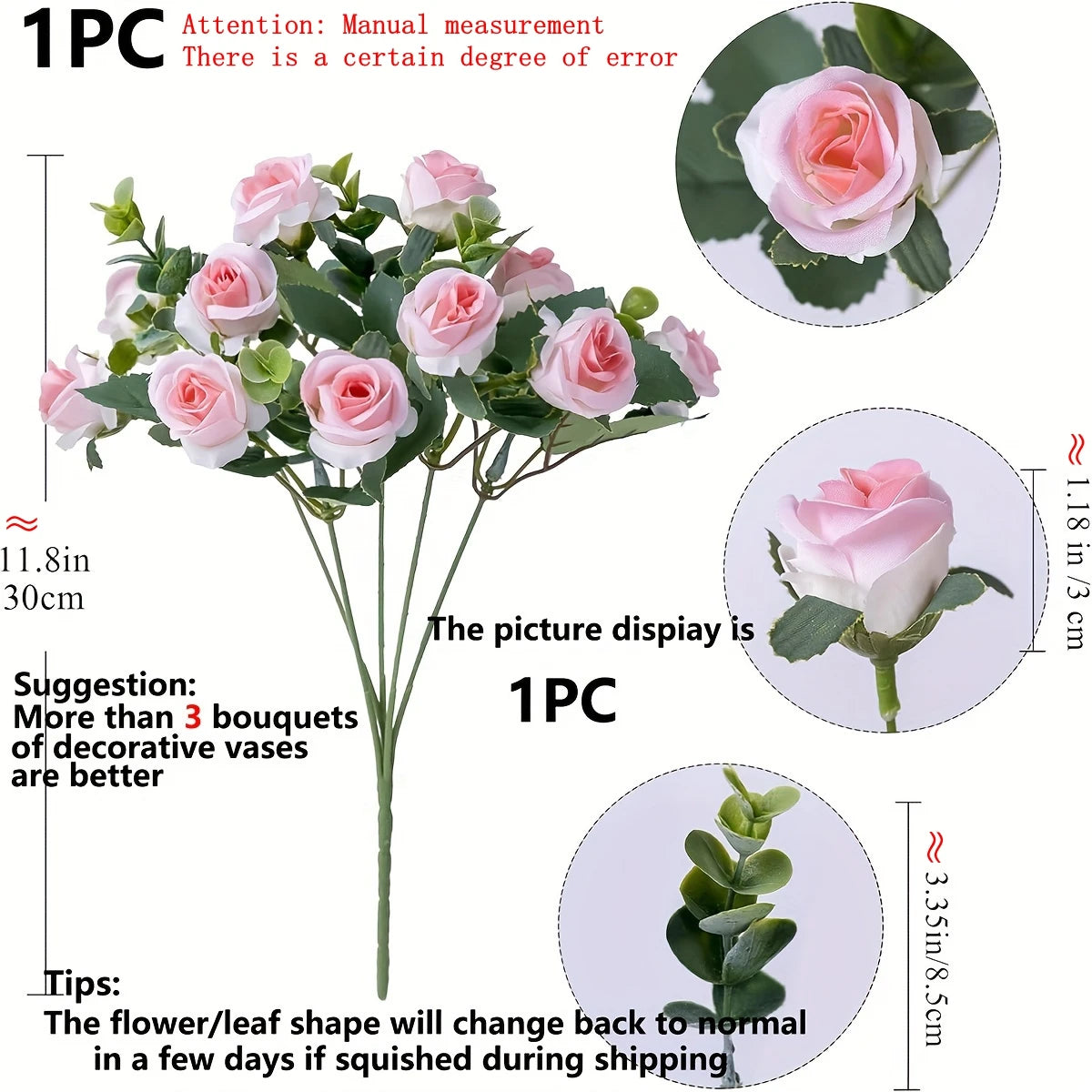 Simulated roses, Valentine's Day, bride's wedding, spring home, living room vase, outdoor garden decoration