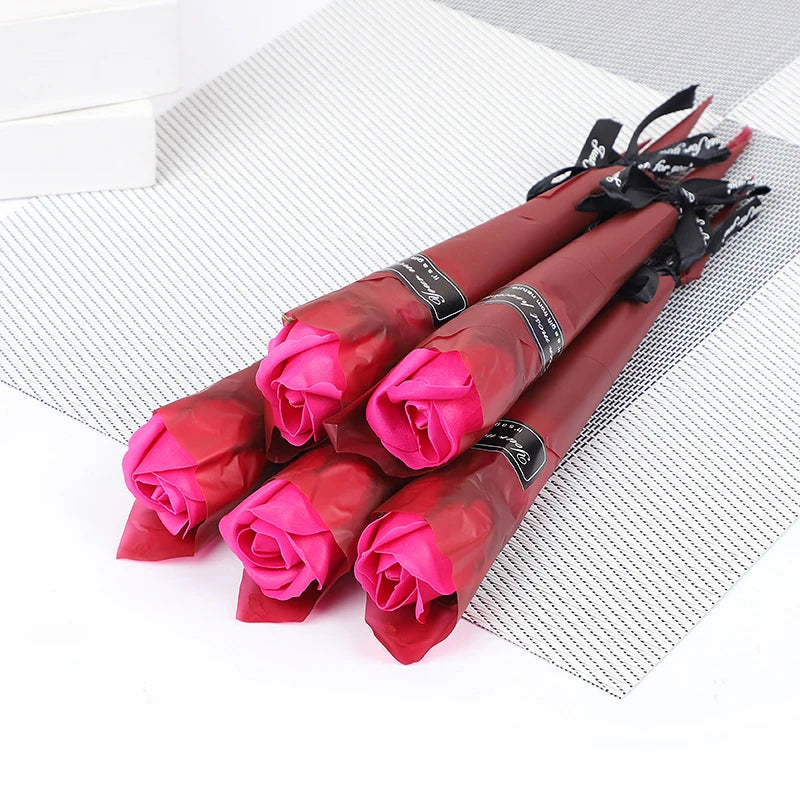 5-20pcs Soap Rose Artificial Flower Valentines Day Gift Wedding DIY Flower Bouquet Birthday Party Gift for guests Eternal Rose