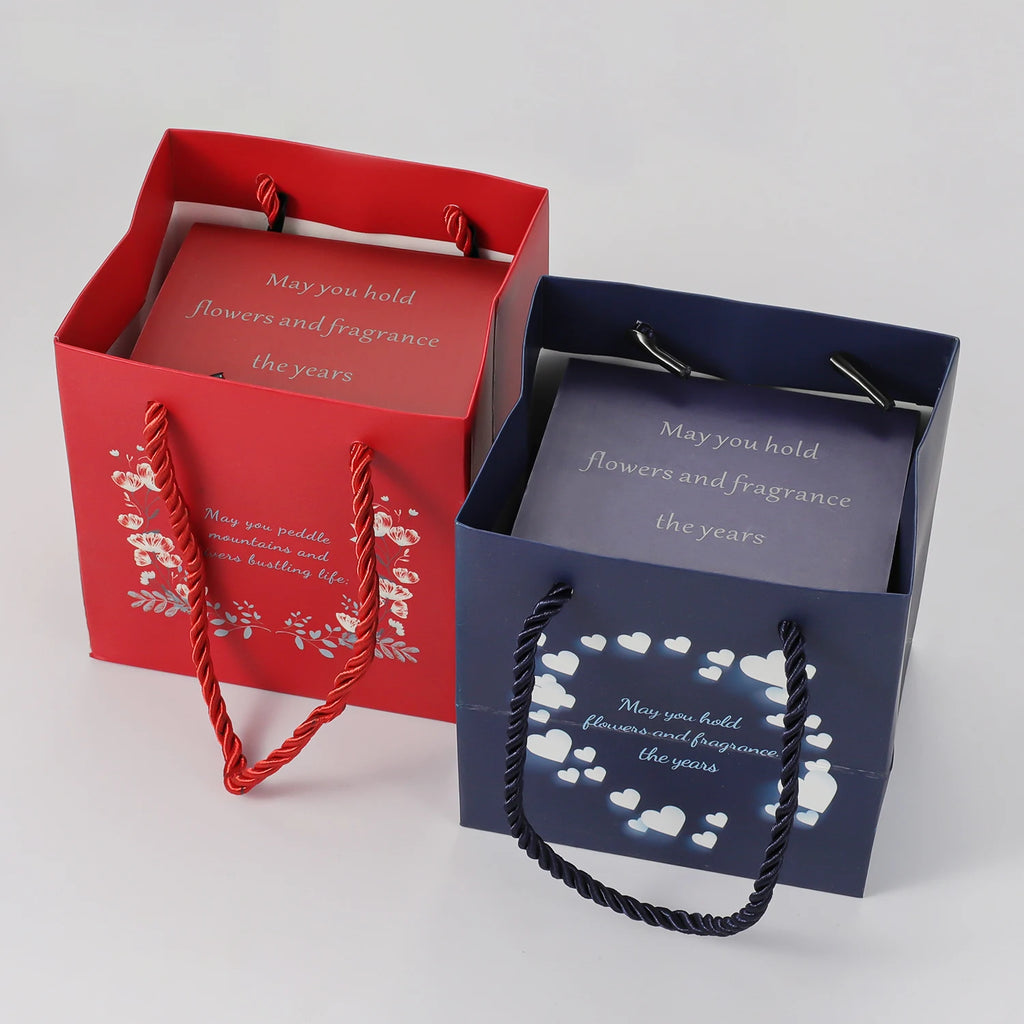Eternal Rose Box -Heart Necklace & Soap Flower Gift Box Customize Heart Name Necklace Valentine's Day Gift for Women For Mom