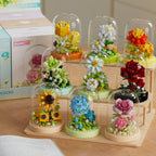 Eternal Bouquet Flower Assembly Blocks Children's Toy Mini Brick Particle Girl Series Rose Bundle Valentine's Day Birthday Gift