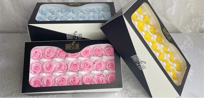 2-3cm/ A-grade Immortal Rose Preserved Flower Rose Head Handmade Flower DIY Material Gift Box Wedding Decoration Rose