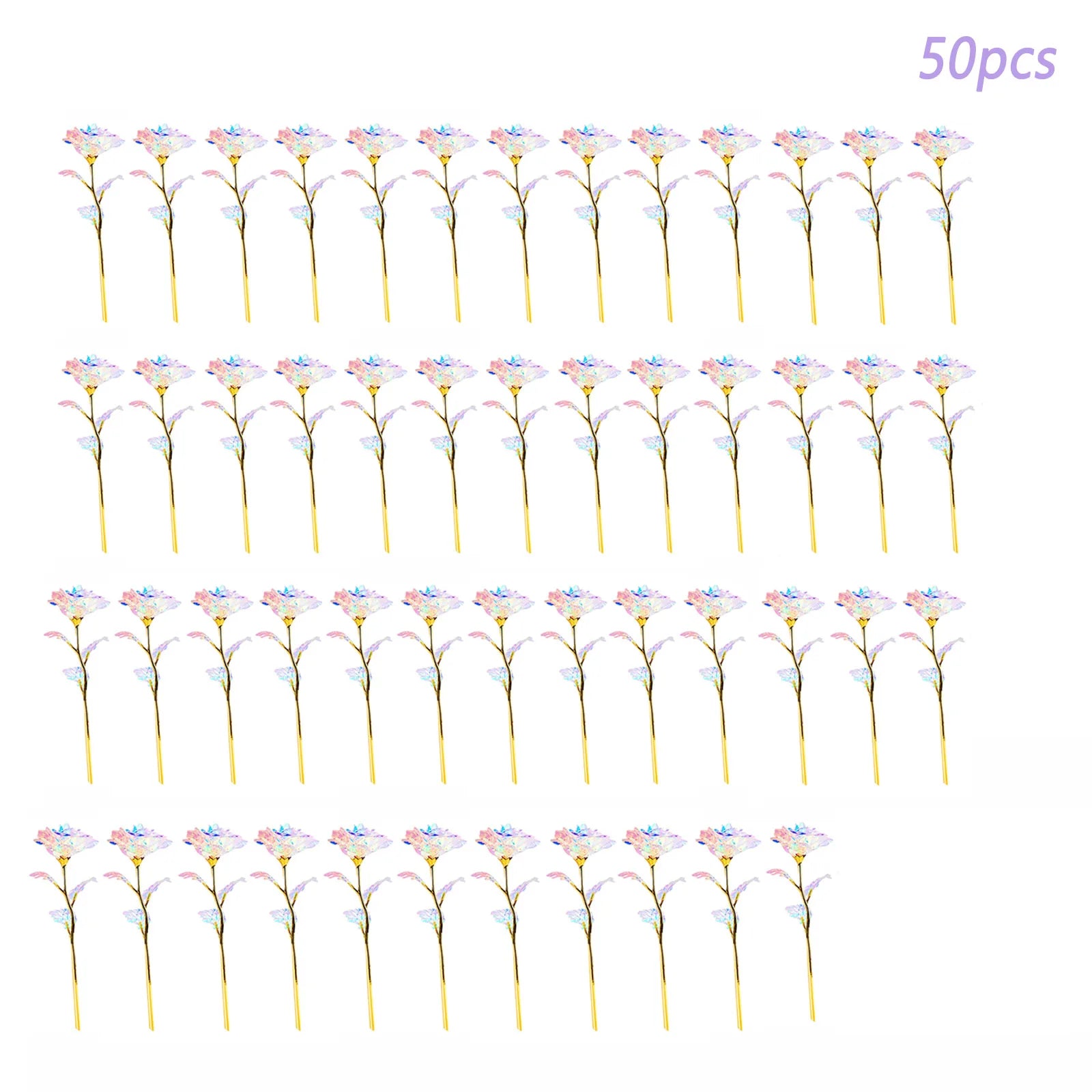 5-50pcs Eternal Rose Colorful Galaxy Artificial Flowers 24k Gold Foil Artificial Rose For Girlfriend Valentine'S Day Gifts