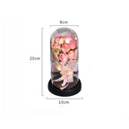 Rose Eternal Life Flower Starry Sky Glass Cover Living Room Decor Gift for Girlfriend Birthday Gift Valentine's Day Mother's Day