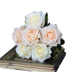 High-quality Silk Orange Rose Artificial Flowers for Wedding Decoration, Big and Realistic.