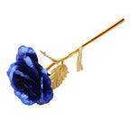 24K Eternal Rose Artificial Flowers Foil Plated Gold Rose Wedding Valentine's Day Decoration Mother's Day Gifts Fake Flower