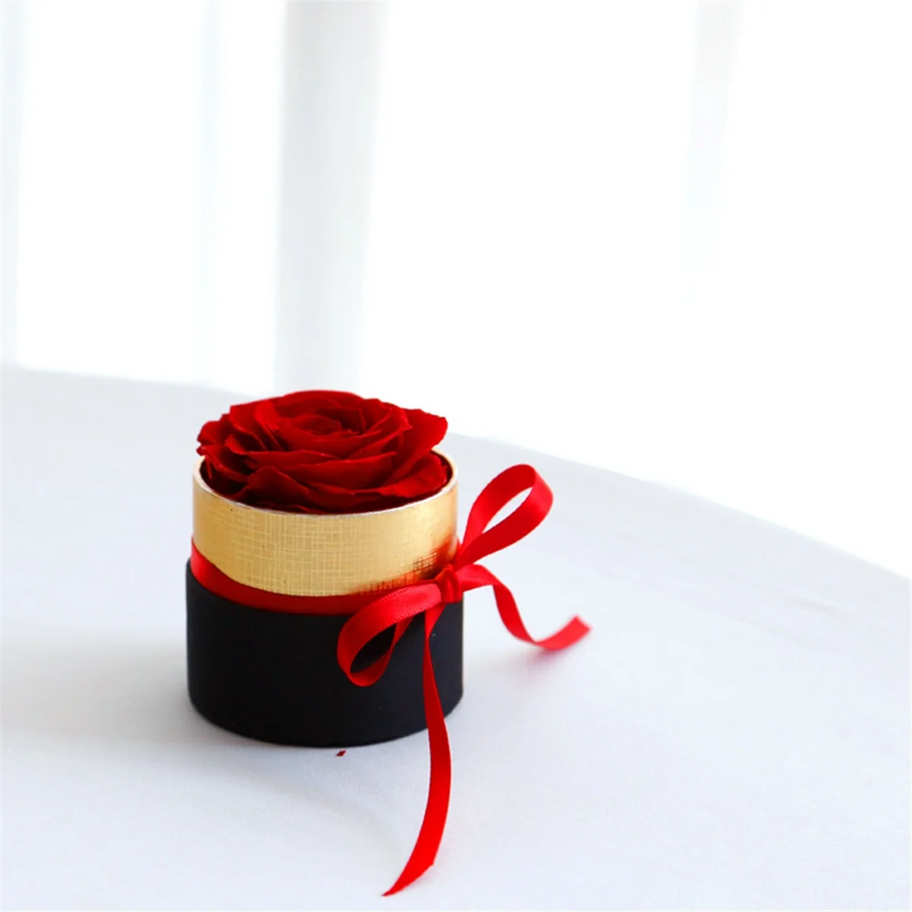 valentineRomantic Level A Eternal Rose in Box Gifts Wife Real Rose Preserved Flower Gift Set Home Decor Valentines Day Wedding-C