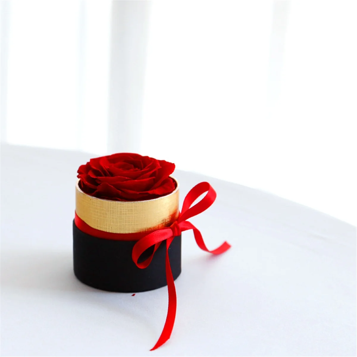 valentineRomantic Level A Eternal Rose in Box Gifts Wife Real Rose Preserved Flower Gift Set Home Decor Valentines Day Wedding-C