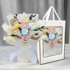 Eternal Preserved Rose,Hydrangea Bouquet Gift Box,Handmade Real Flower Arrangement for Girlfriend,Women,Anniversary,Lasts 3 Year