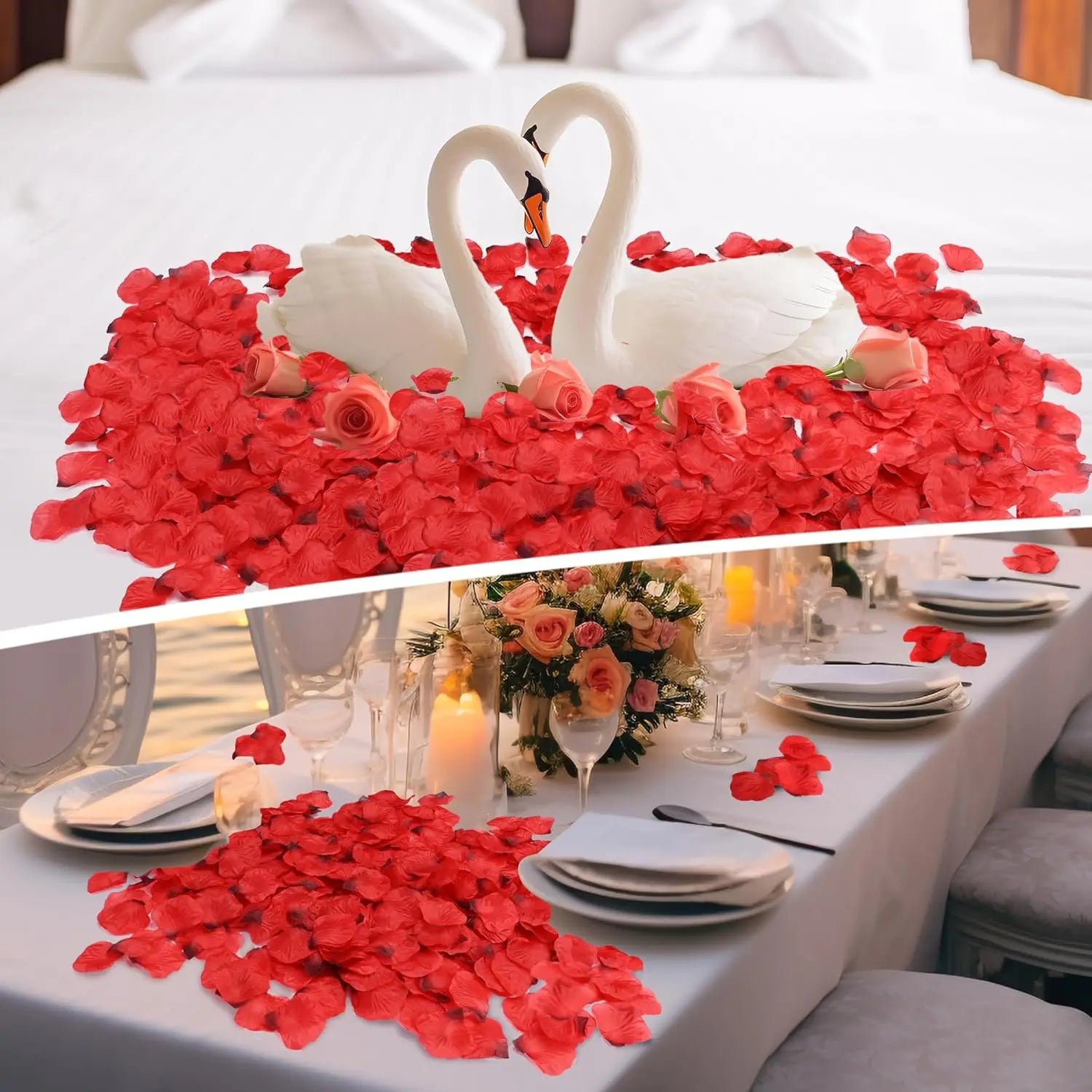 Pétalos de Rosa de Seda al Mayor — 100 a 2000 unidades, Bodas y Eventos