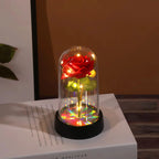 1pc Wedding Birthday Valentine Day Gift Eternal Rose Flower Colorful Luminous Ornament For Women Mom Girlfriend Wife Home Decora