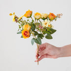 Ramo de Peonía y Rosa de Seda Otoño — 6 Colores, DIY Sala, Jardín y Boda