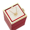 2025 New Eternal Real Rose Rotating box Double Heart Custom Engraved Name Steel Necklace for Valentines Birthday Jewelry Gift