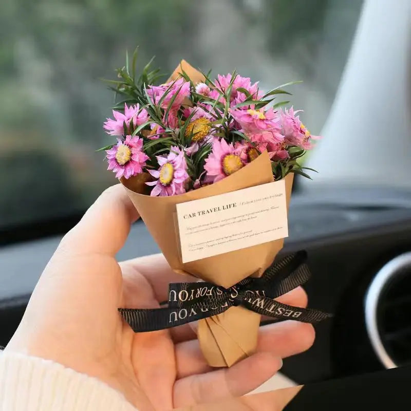 Mini Pocket Eternal Rose Bouquet Gift for Valentine's Day Artificial Roses Flowers for Birthdays, Wedding Party Favors for Girl