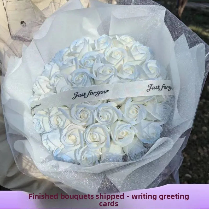 52 Soap Roses “You Are My Half” – Handmade Eternal Bouquet for Girlfriend Boyfriend | Valentine Mother’s Day Gift