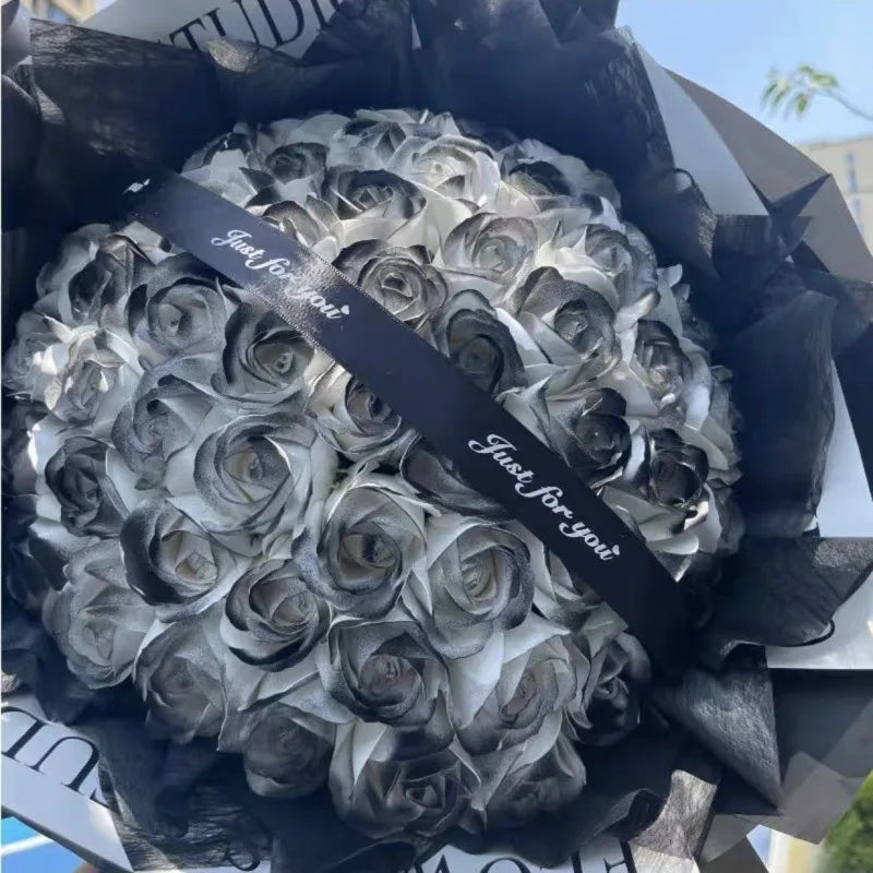 52 Soap Roses “You Are My Half” – Handmade Eternal Bouquet for Girlfriend Boyfriend | Valentine Mother’s Day Gift