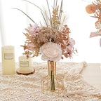 Ramo Mixto Peonía, Rosa y Pampas — Eucalipto, DIY Decoración Hogar