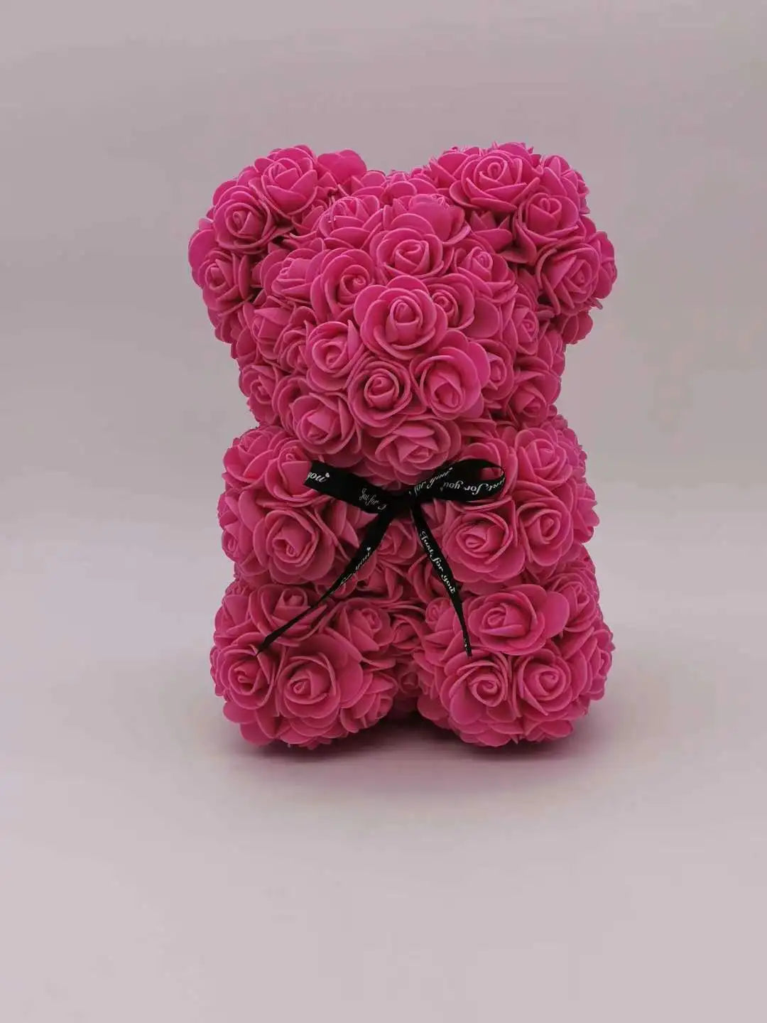 25cm Eternal Rose Bear with Gift Valentine's Day Gift Rose Embracing Bear Imitation Rose Bear Birthday Gift