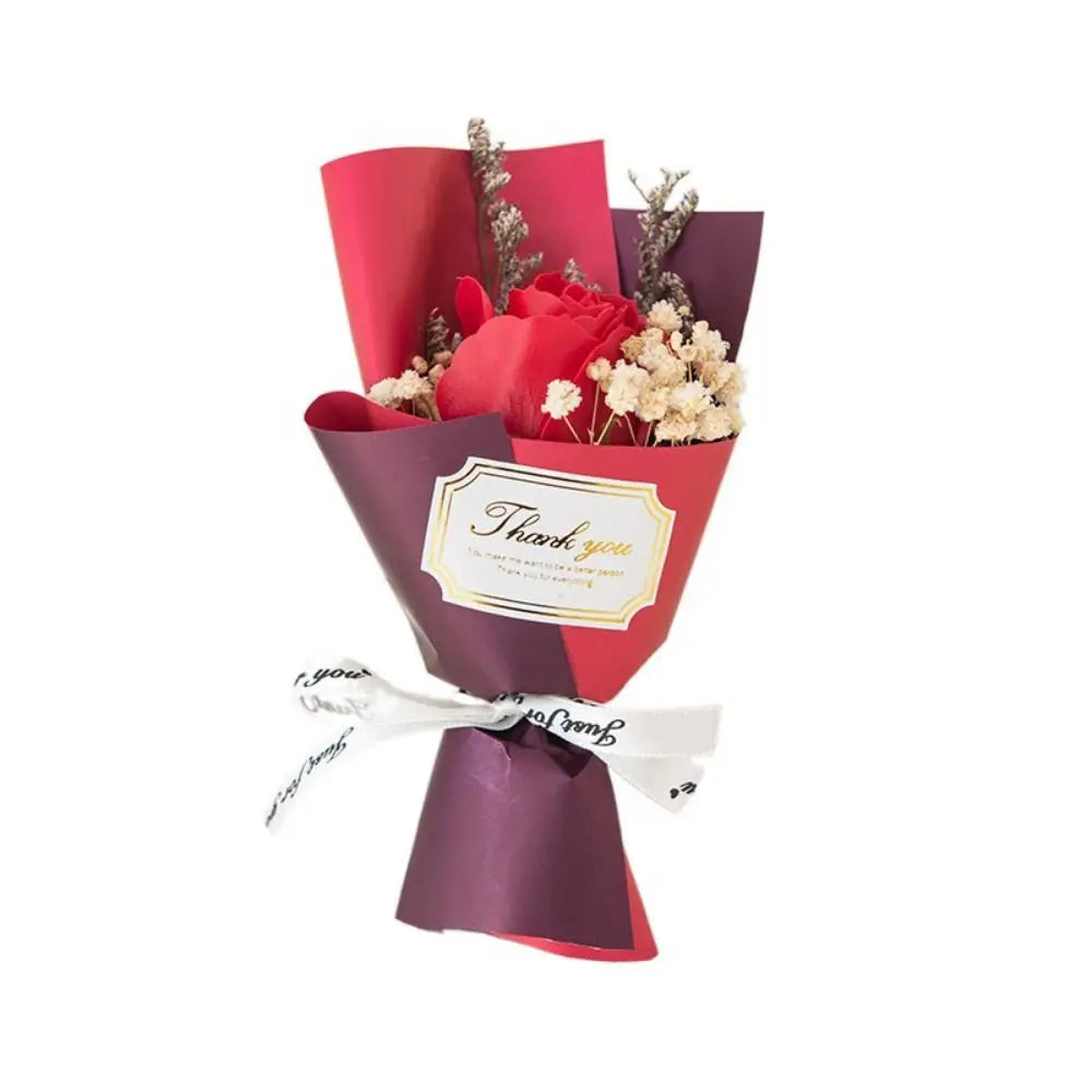 Decorative Soap Rose Flowers Simulation Romantic Artificial Rose Bouquet Lifelike Eternal Rose Mother's Day Gifts
