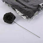 Rosas Artificiales Ultra Realistas con Tallo — Set 25 Unidades, 7 Colores, Hogar y Boda