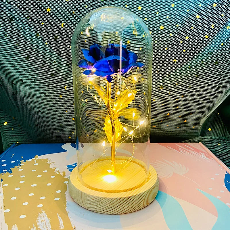 Rose Light Beautiful Realistic Looking Night Light Rose Eternal Flower Party Supplies LED Simulation Rose Flower Valentine's Day