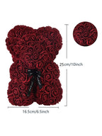 1pc 25m Artificial Flower Eternal Rose Teddy Bear for Mom Mother's Day Birthday Valentine's Day Anniversary Gifts & Decorations
