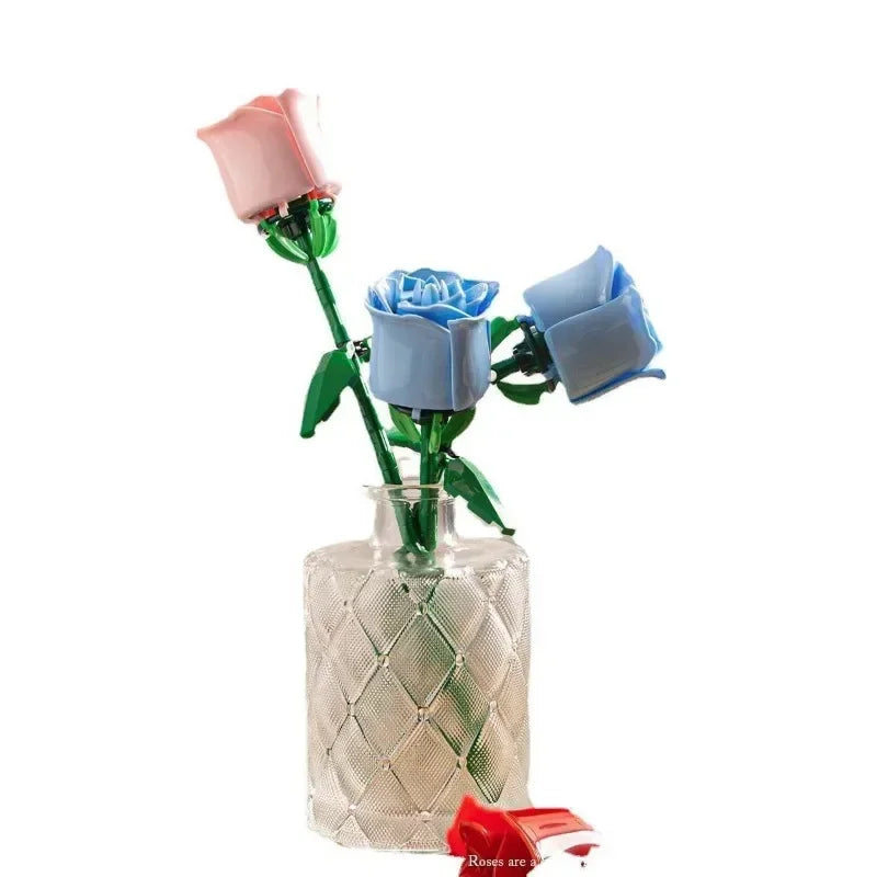 Eternal Flower Rose Building Block Toy Compatible with  Assembly Decoration Girl Valentine's Day Teacher's Day Gift
