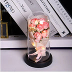 Rose Eternal Life Flower Starry Sky Glass Cover Living Room Decor Gift for Girlfriend Birthday Gift Valentine's Day Mother's Day