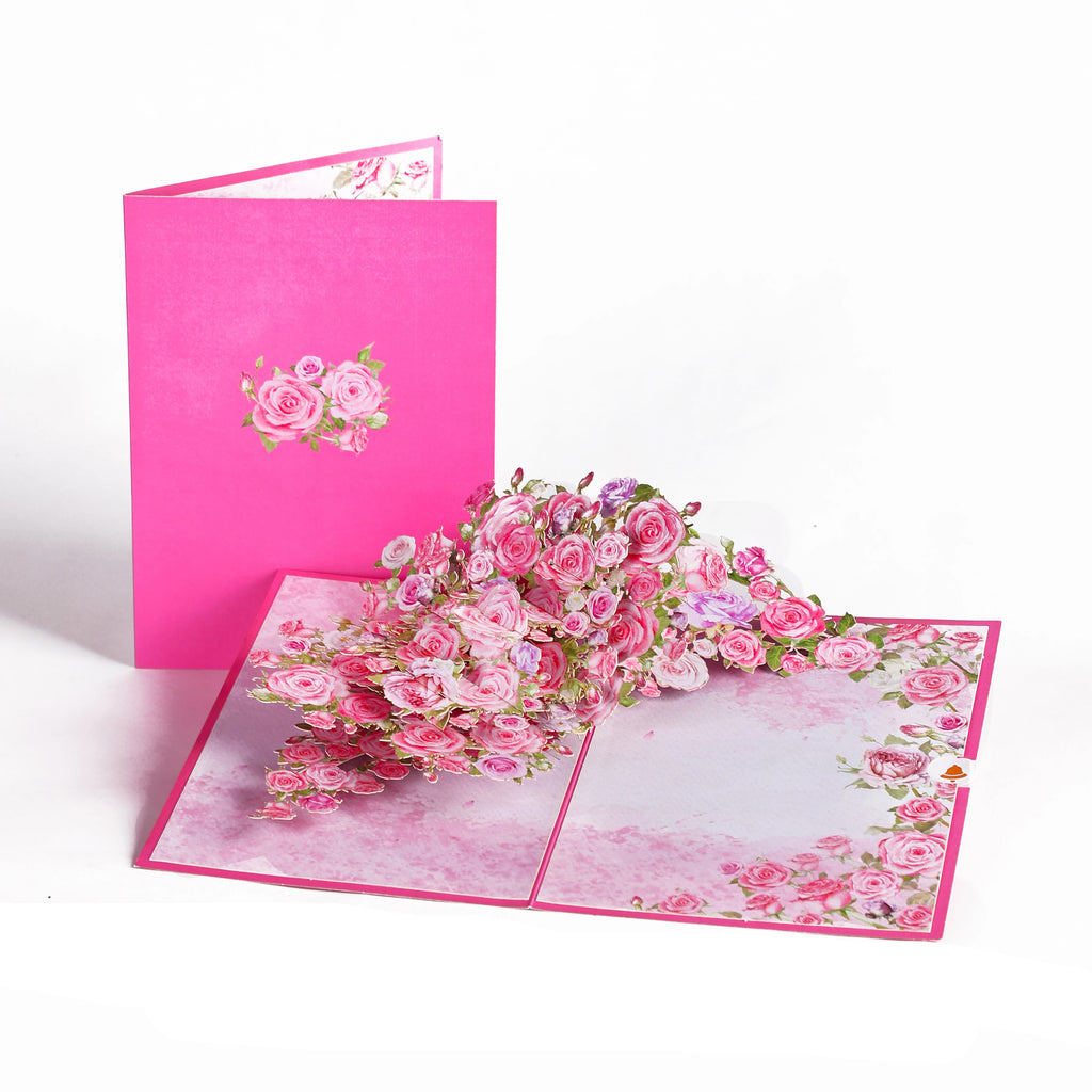 Rose-like flower-like card