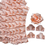 Yannew 300pcs Premade Handcrafted Silk Rose Petals for DIY Eternal Rose Flowers Bouquets with Stem Leaf Birthday Gifts for Women