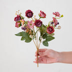 Ramo de Peonía y Rosa de Seda Otoño — 6 Colores, DIY Sala, Jardín y Boda