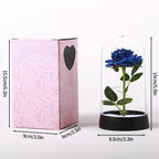 Rosa Galaxy con Luz LED en Cúpula de Cristal — Regalo San Valentín y Día de las Madres