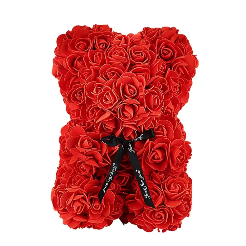 2026 Artificial Flower Eternal Rose Teddy Bear for 520 Mom Father's Day Birthday Valentine's Day Anniversary Gifts & Decorations