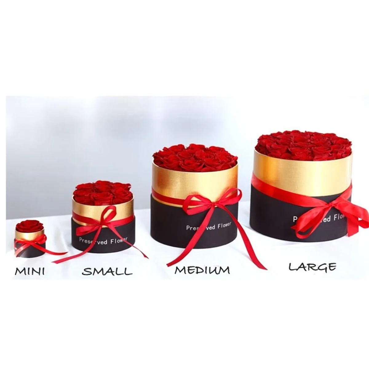 valentineRomantic Level A Eternal Rose in Box Gifts Wife Real Rose Preserved Flower Gift Set Home Decor Valentines Day Wedding-C
