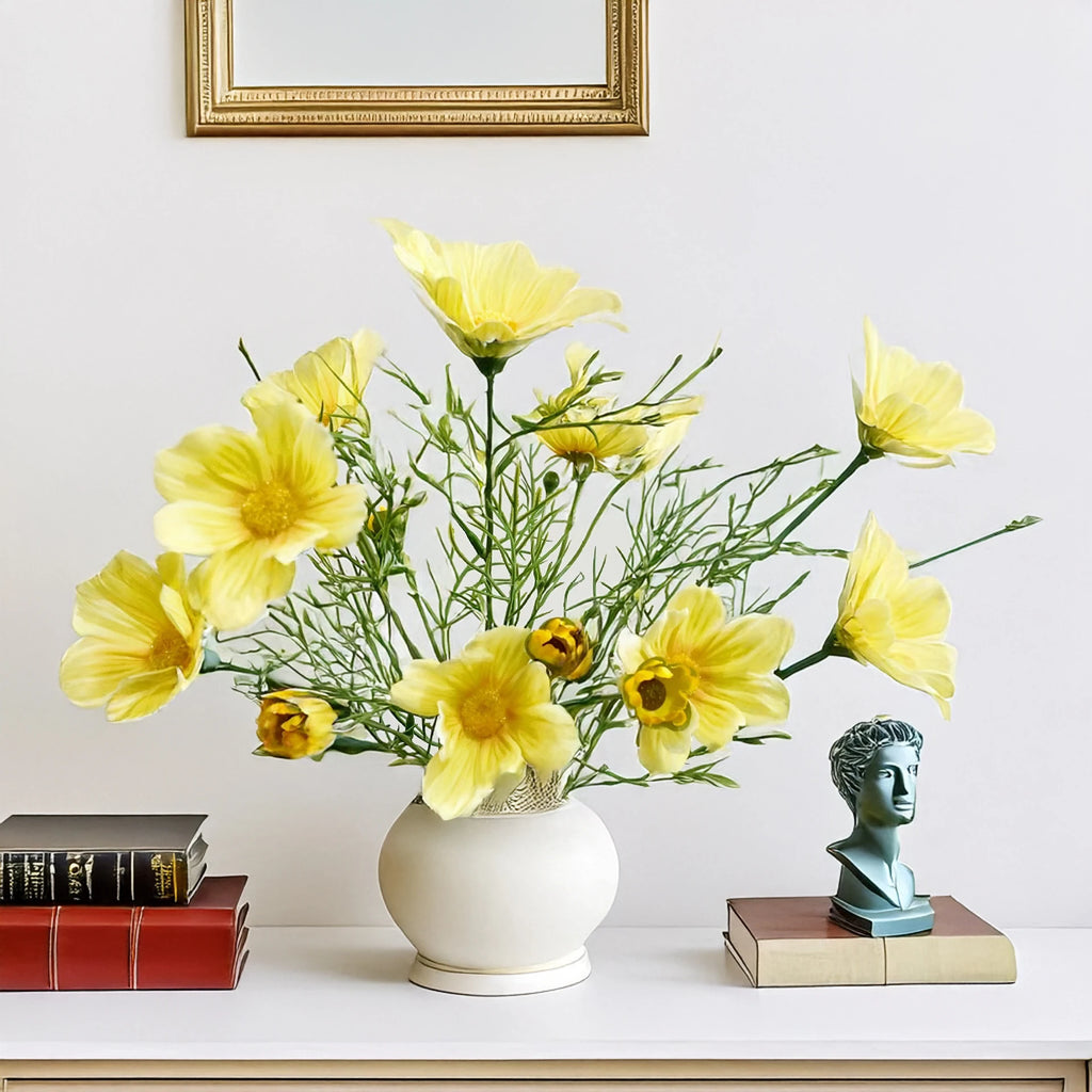 Rosa Cosmos Tallo Individual — Estilo Natural, 4 Colores