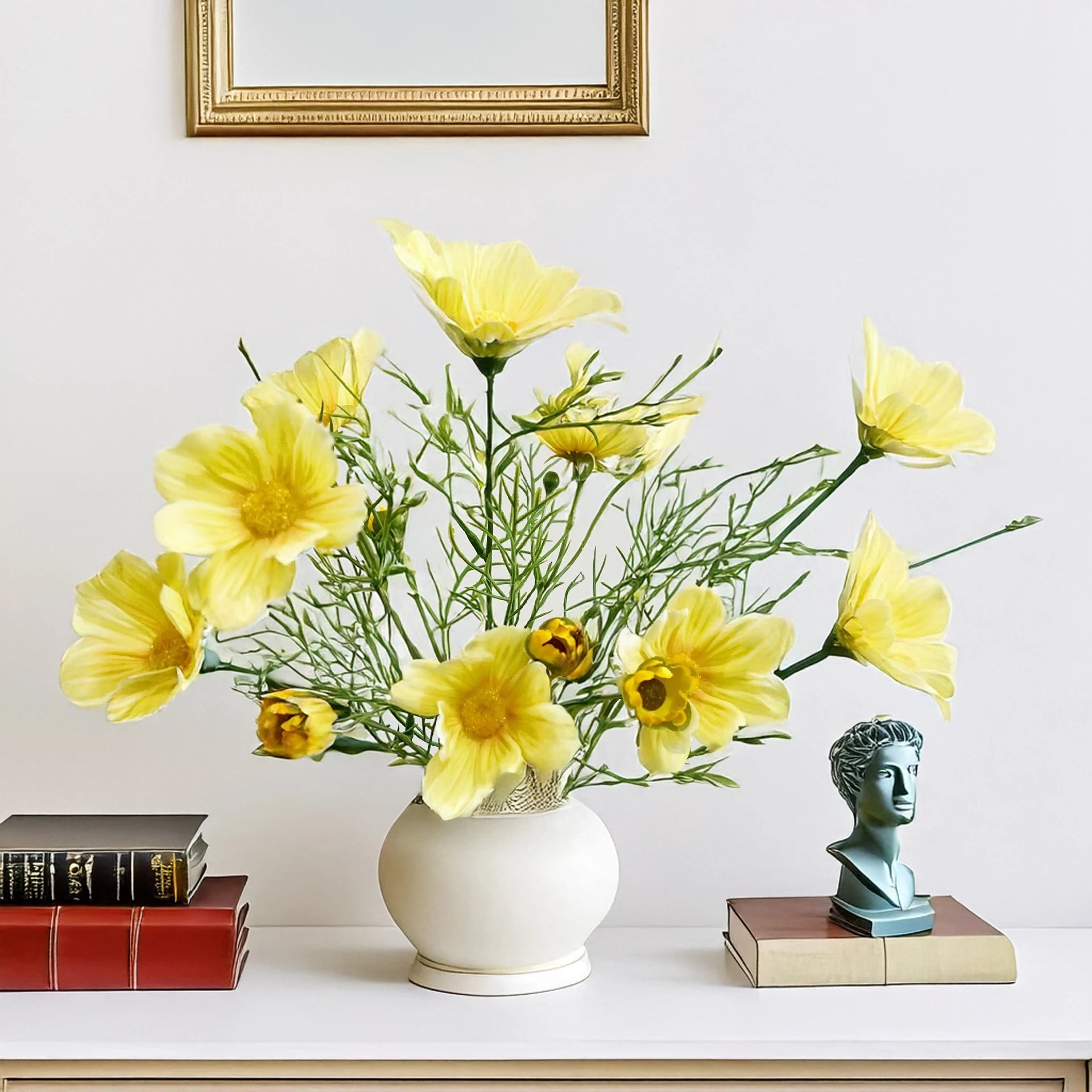 Rosa Cosmos Tallo Individual — Estilo Natural, 4 Colores