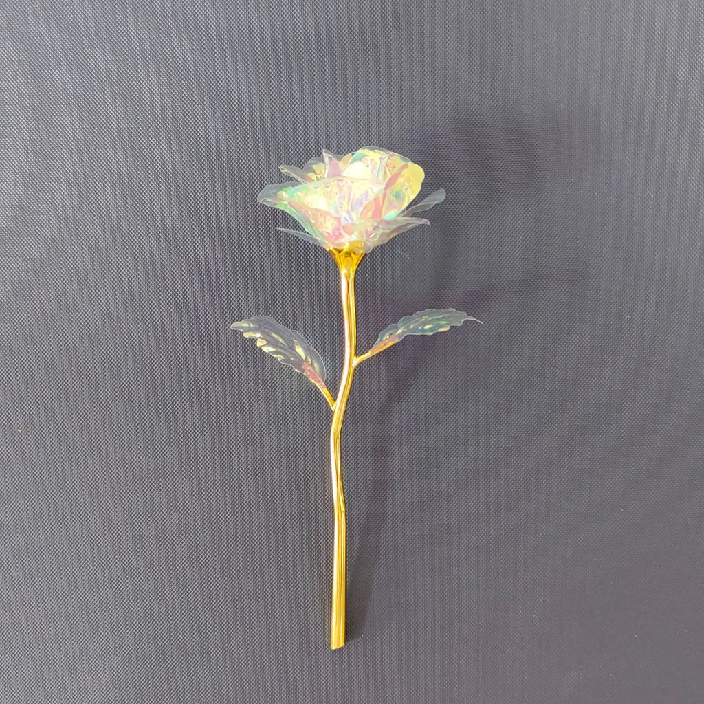 1Pcs Eternal Galaxy Rose Valentine'S Day Flower Foil Plastic Artificial Roses Romantic Mothers Day Gift Wedding Party Home Decor