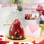 LED Eternal Rose Flower Cover Anniversary Valentine Mothers Day Birthday Thanksgiving Gift Bedroom Table Decote For Boy And Girl